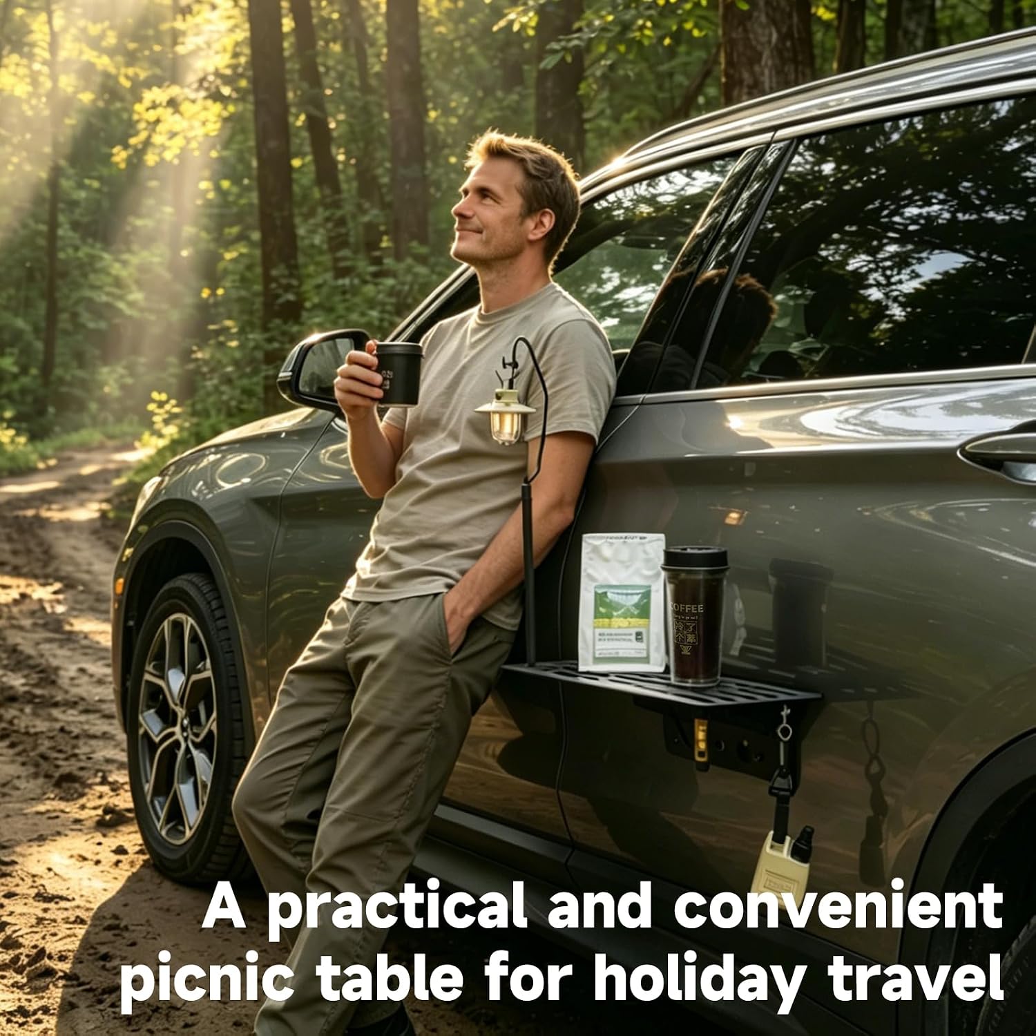 Outdoor Furniture Usa - Magnetic Foldable Car Side Table Metal