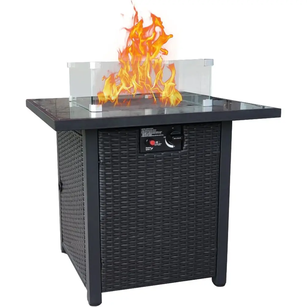Outdoor Furniture Fire Pit - Wicker Outdoor Patio Furniture Set, Rattan