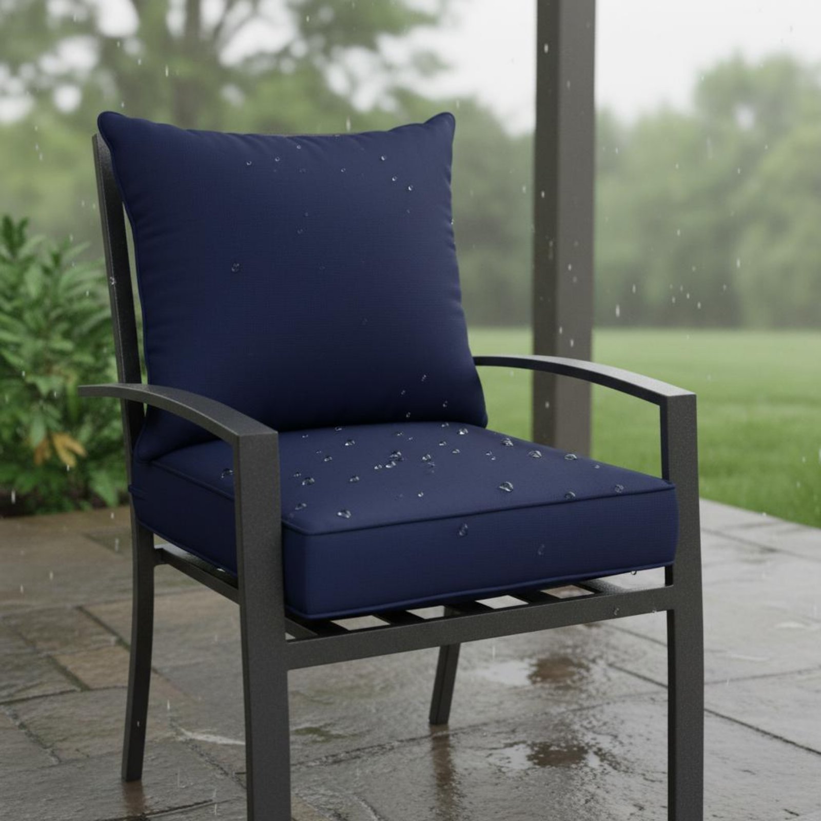 Outdoor Furniture Cushion - Patio Chair Pad Removable Cover Patio