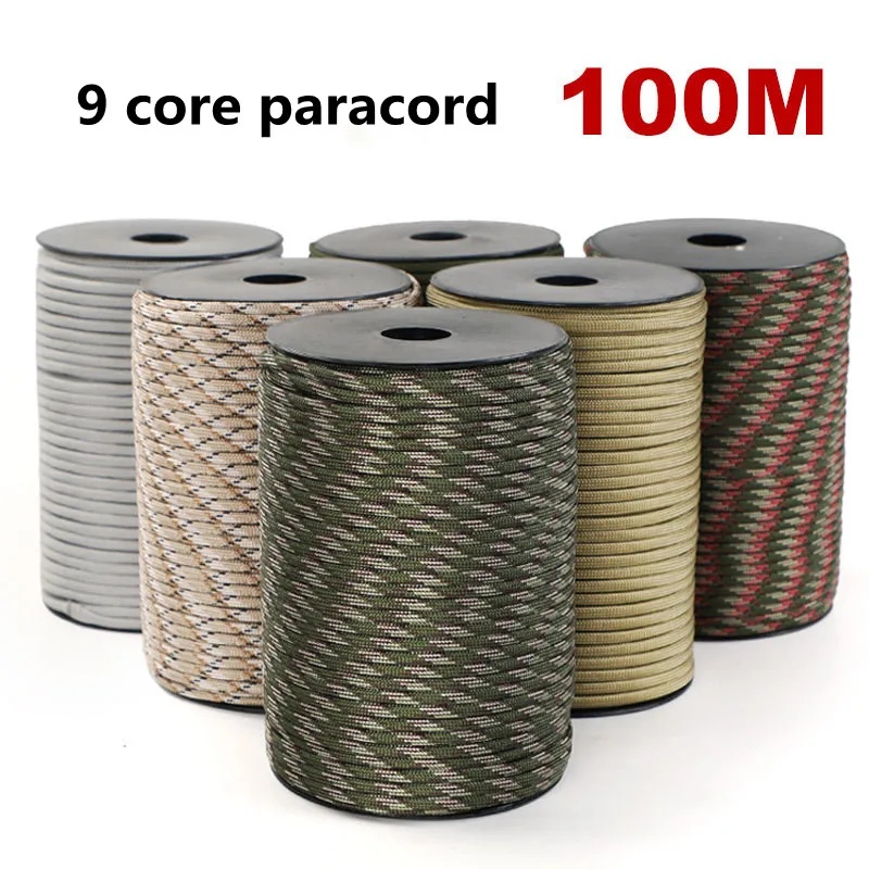Outdoor Furniture Rope - 100M 550 Military Standard 9-Core Paracord
