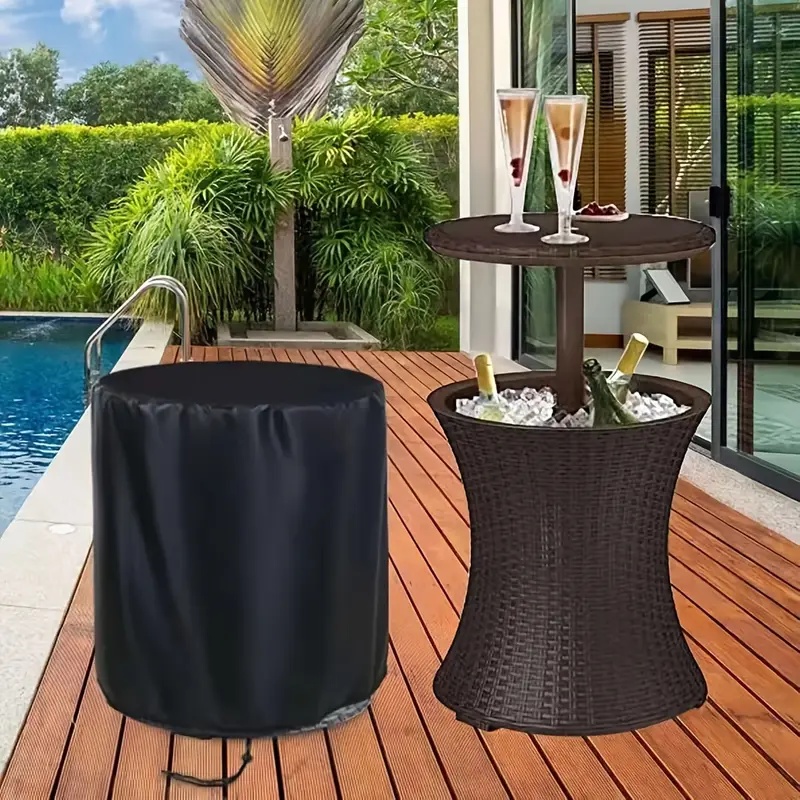 Outdoor Furniture Usa - Outdoor Woven Table Cover，Patio Table Cover,