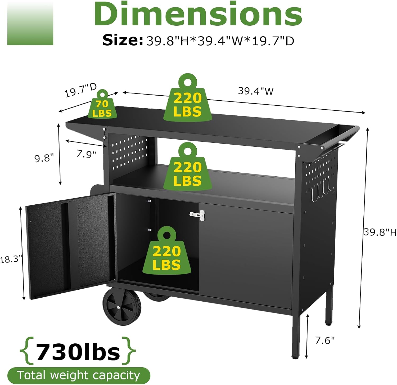 Outdoor Grill Cart Table With  - đánh giá và giá Outdoor Furniture Usa