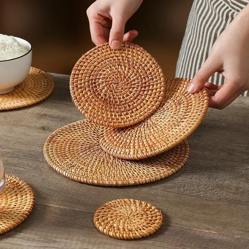 Handmade Round Rattan Coasters - đánh giá và giá Outdoor Furniture Sale