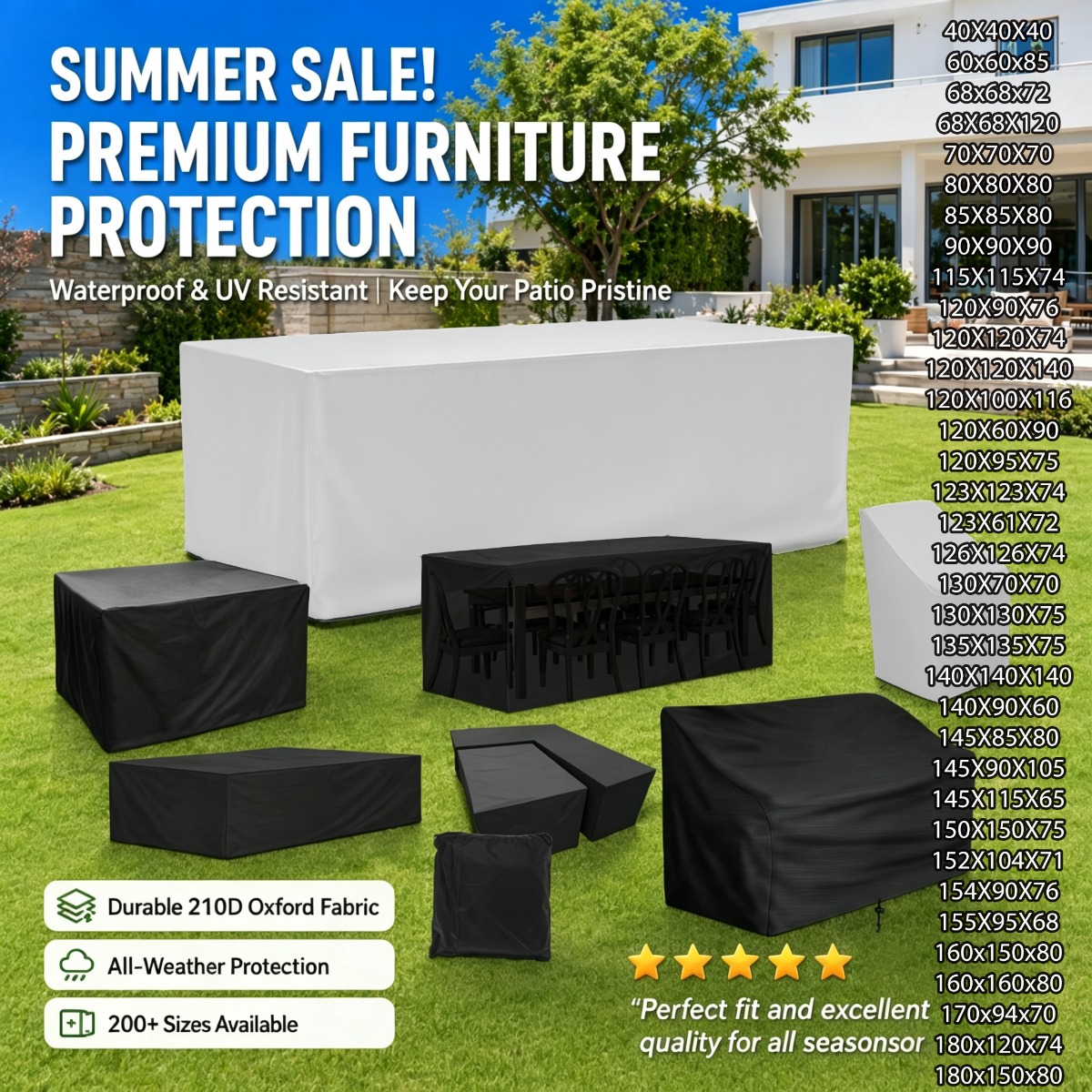 240 Sizes of Patio Furniture C - đánh giá và giá Outdoor Furniture Fabric Waterproof