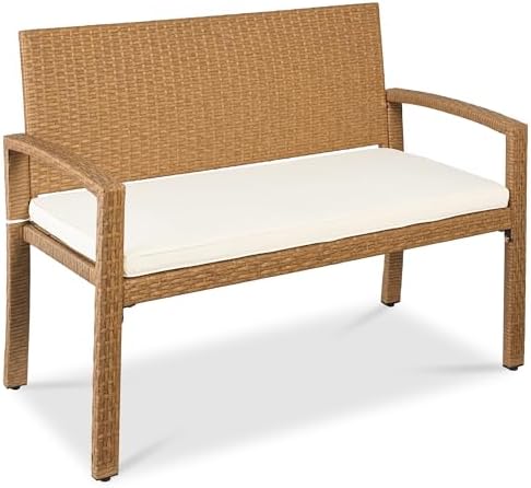 Outdoor Bench 2-Person Wicker  - đánh giá và giá Outdoor Furniture Cushion