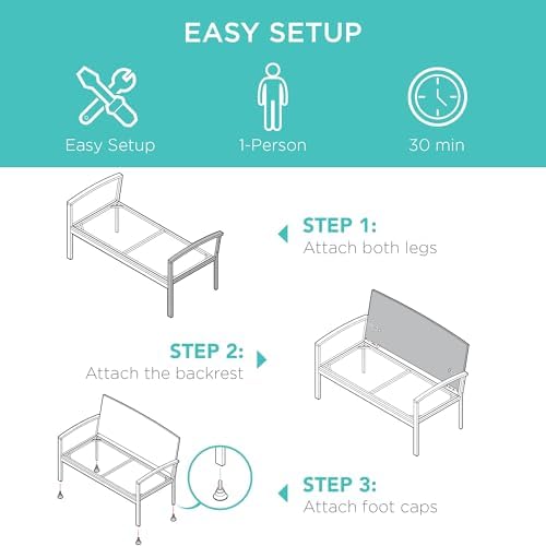 Outdoor Bench 2-Person Wicker  - đánh giá và giá Outdoor Furniture Cushion