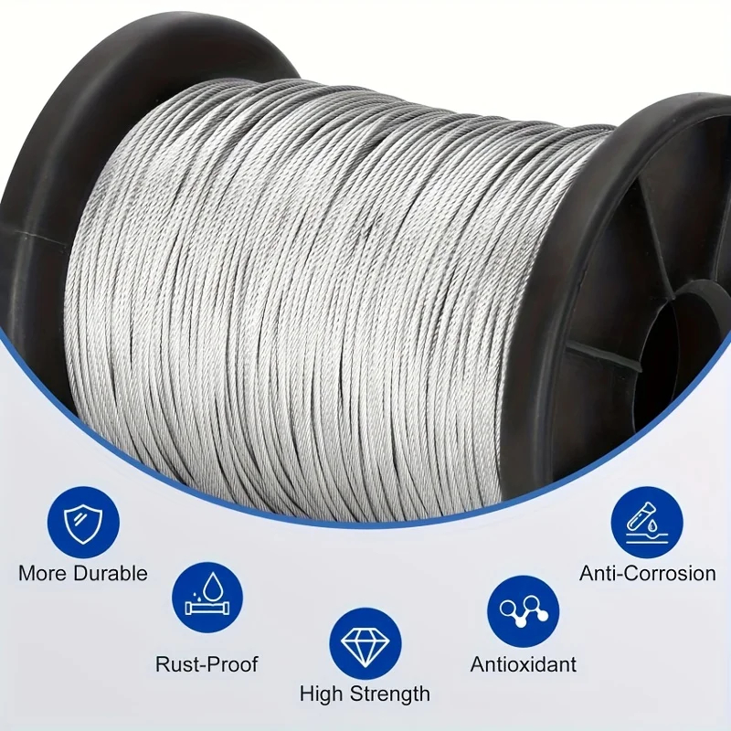 50m/196ft Stainless Steel Wire - đánh giá và giá Outdoor Furniture Rope