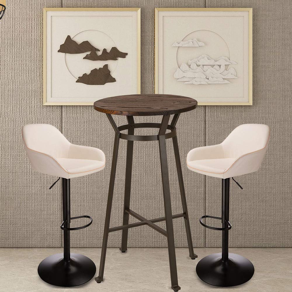3Pc Pub Table & Swivel PU Bar  - đánh giá và giá Outdoor Furniture Kitchener