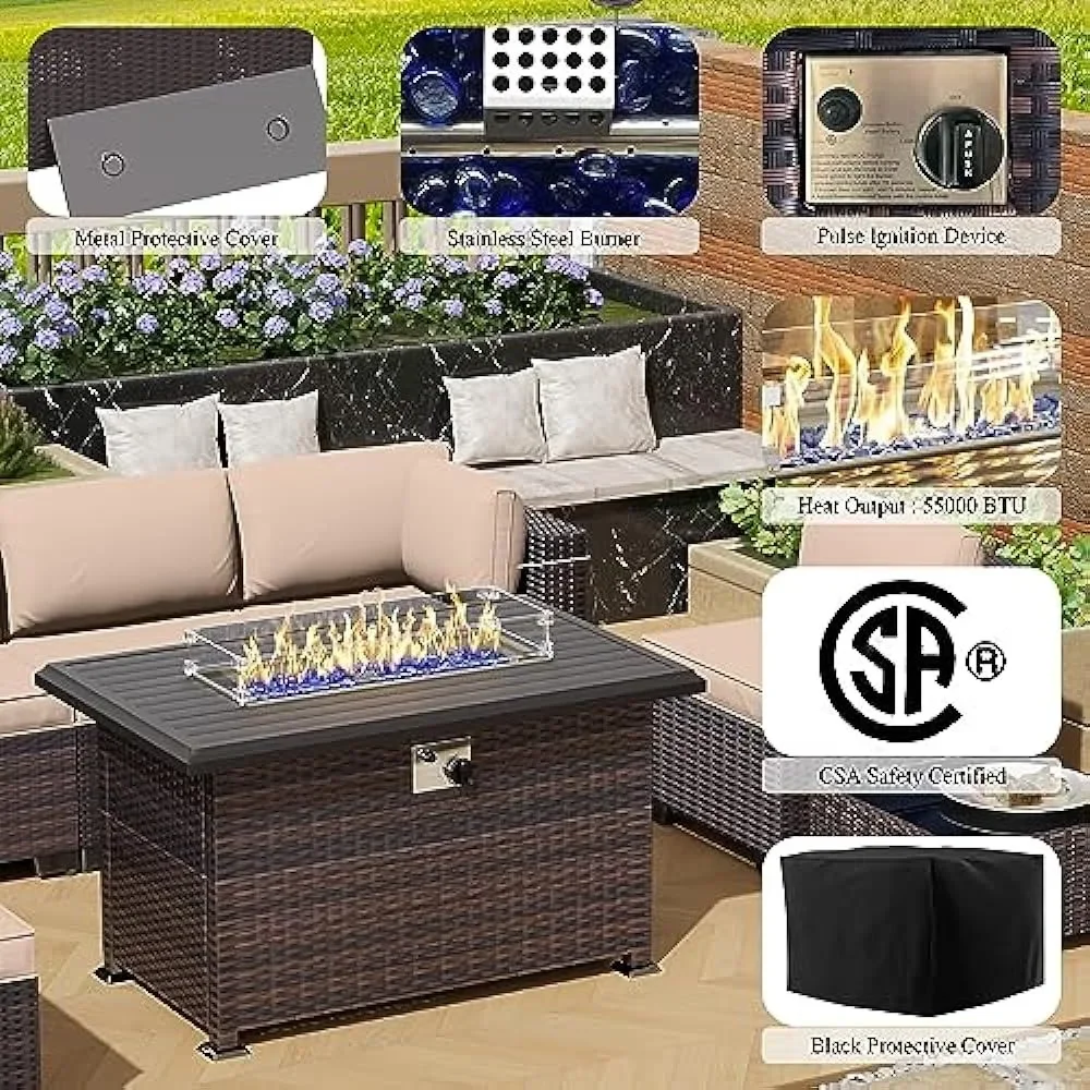 -Patio Furniture Set With Prop - đánh giá và giá Outdoor Furniture Fire Pit