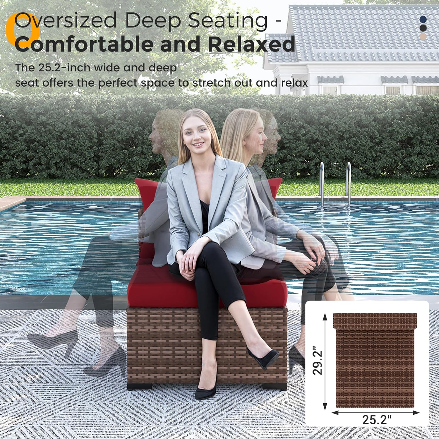 8pc All-Weather Wicker Section - đánh giá và giá Outdoor Furniture Fire Pit
