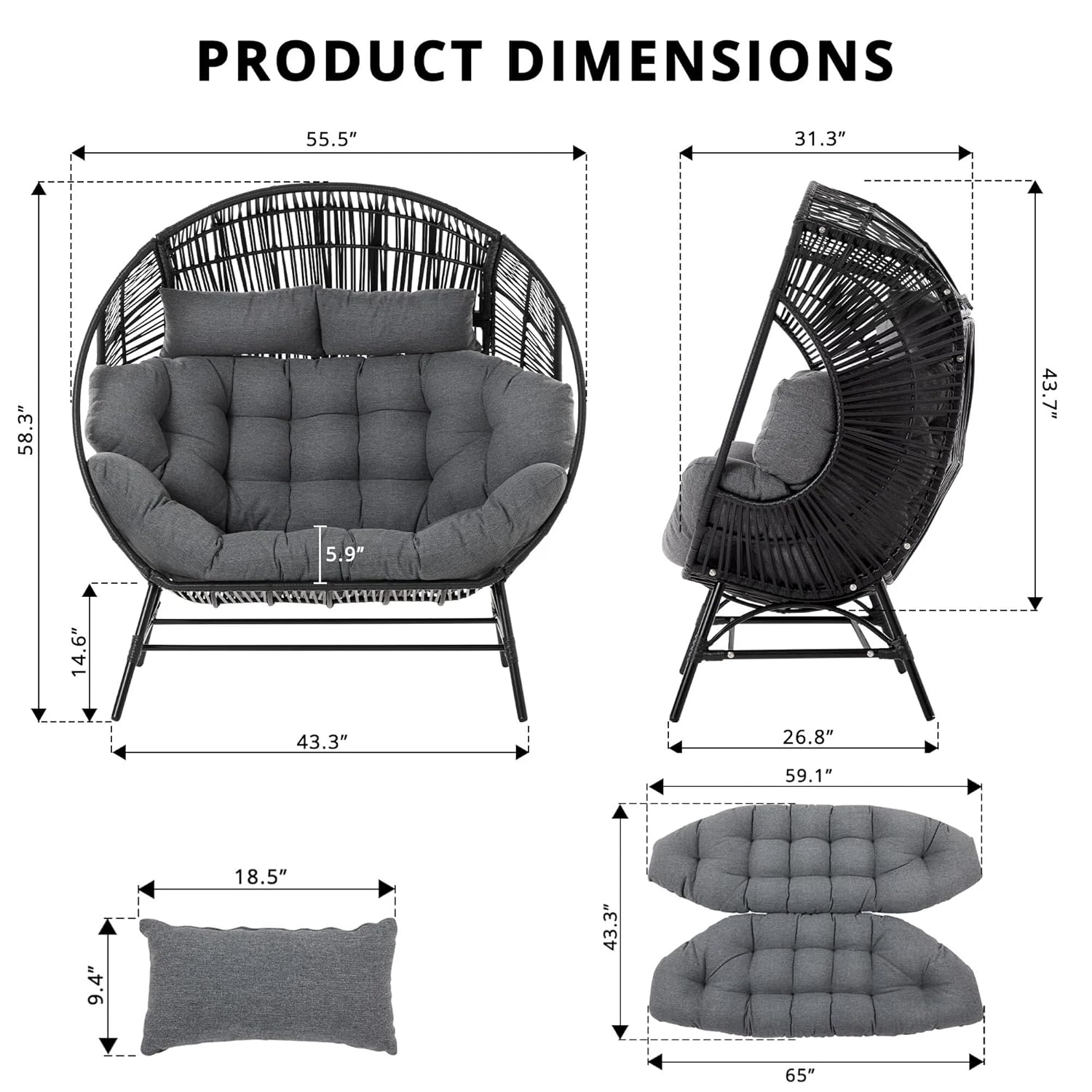 Outdoor Round Egg Chair with A - đánh giá và giá Hanging Egg Chair