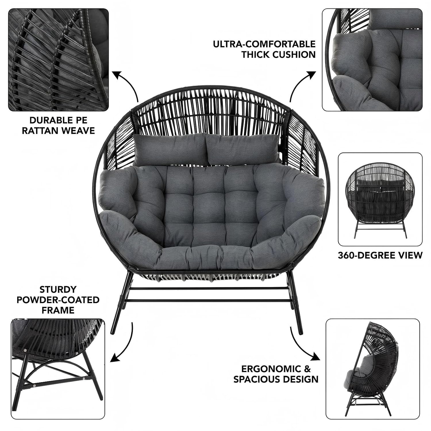 Outdoor Round Egg Chair with A - đánh giá và giá Hanging Egg Chair