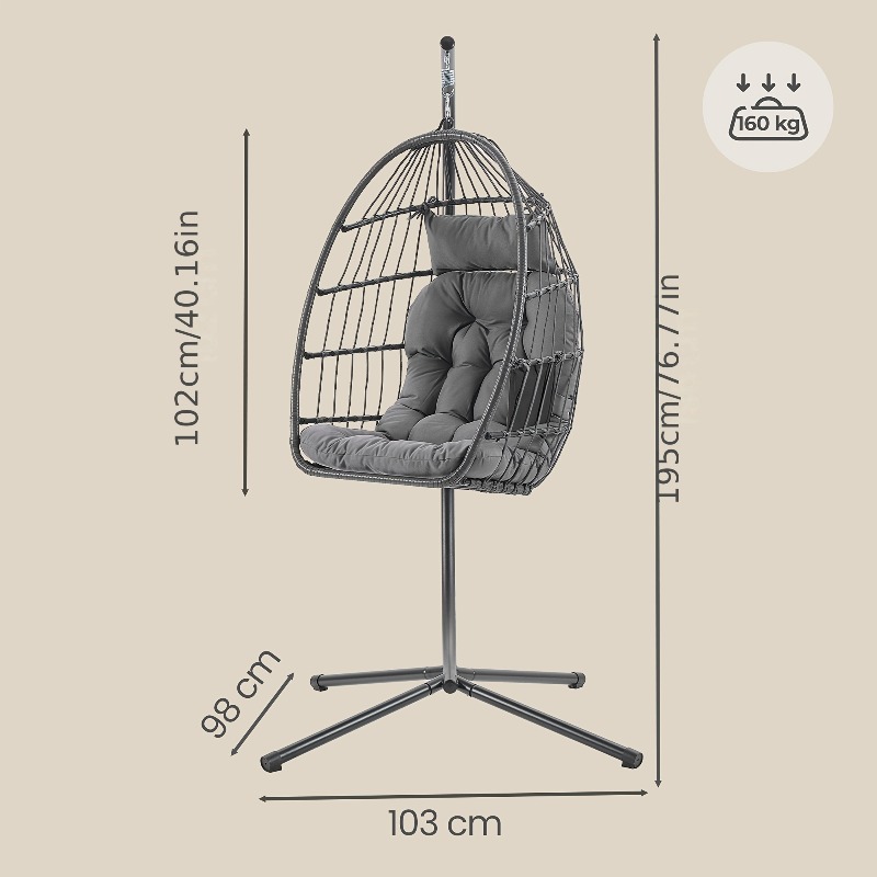 Hanging Egg Chair with Stand – - đánh giá và giá Hanging Egg Chair