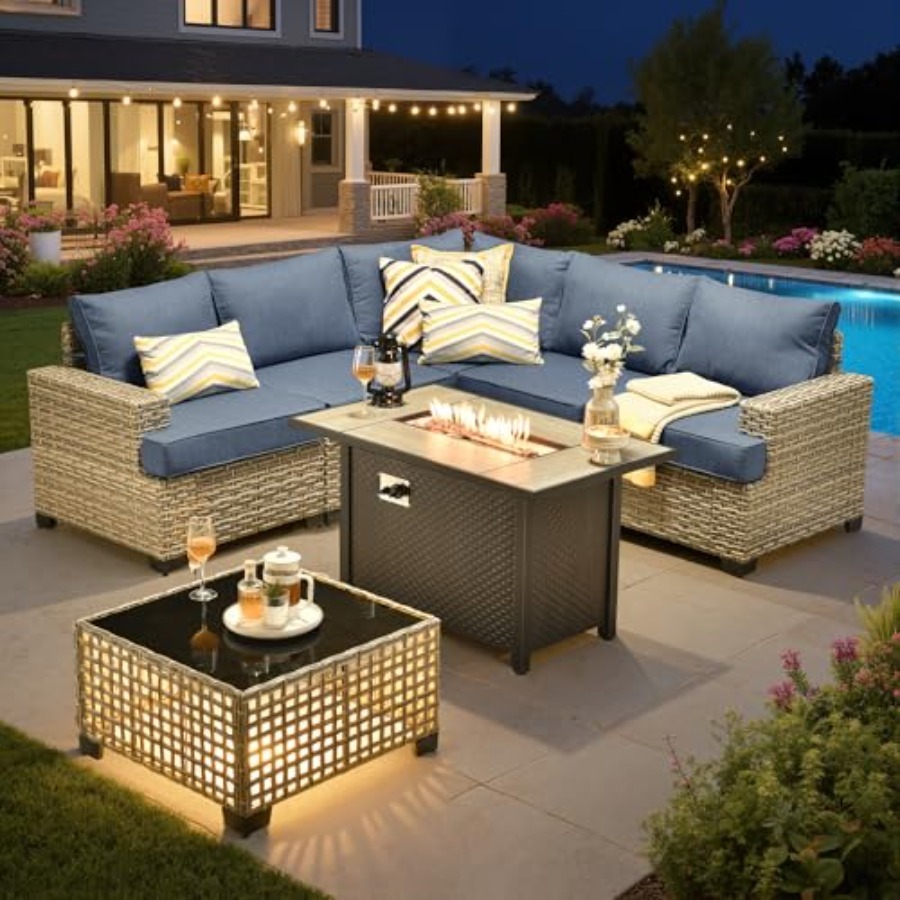 Outdoor Sectional Patio Furnit - đánh giá và giá Outdoor Furniture Fire Pit