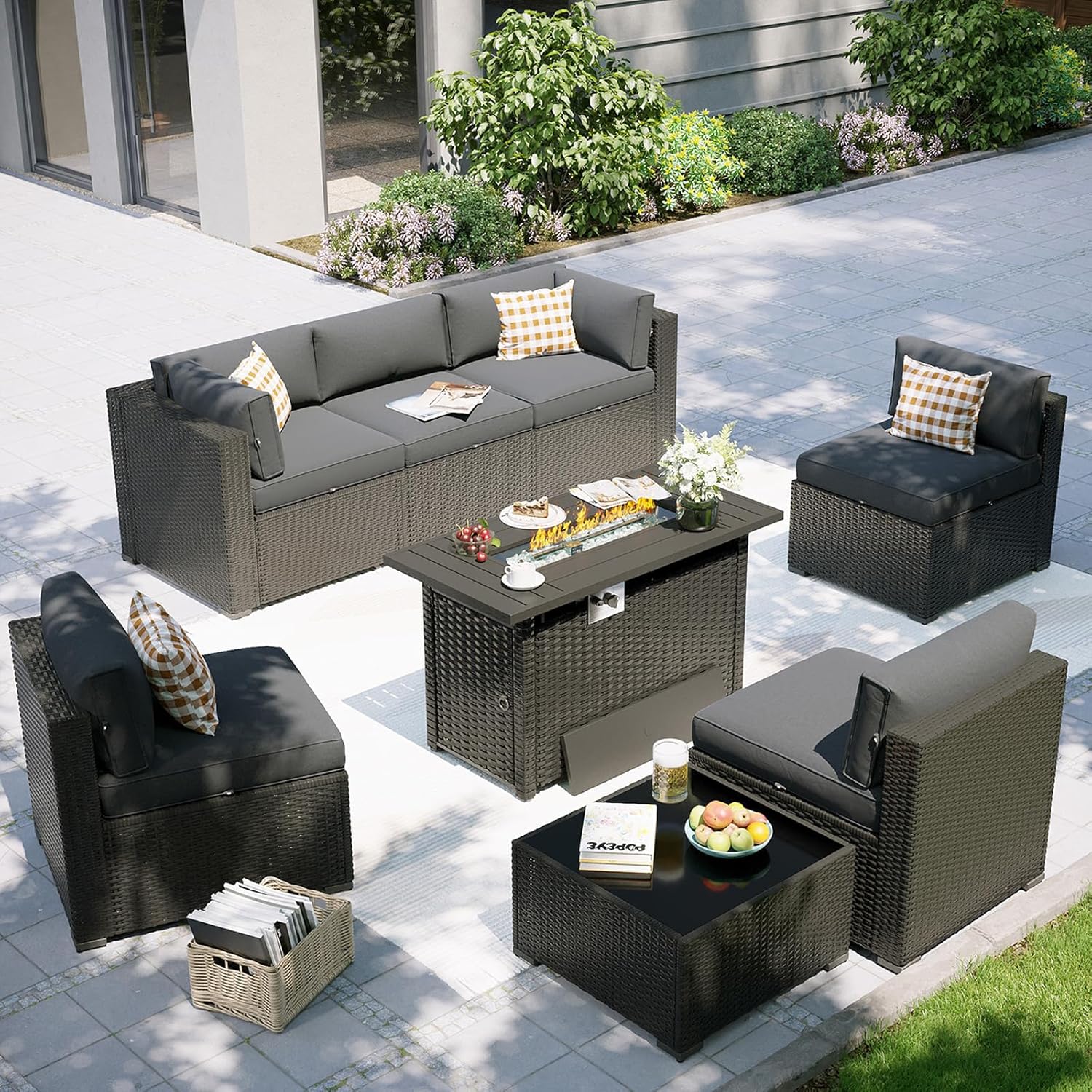 Patio Furniture Set with Fire  - đánh giá và giá Outdoor Furniture Fire Pit