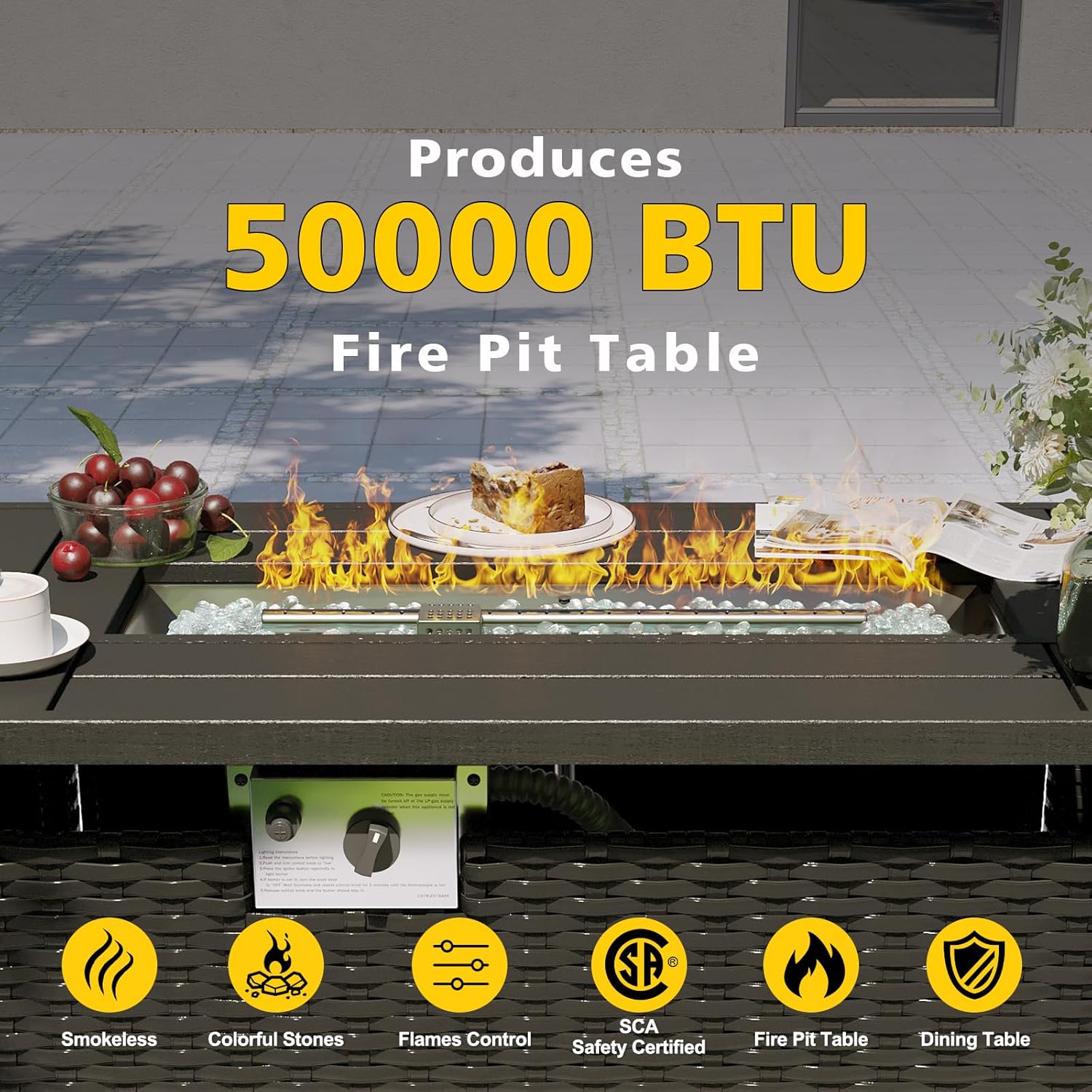 Patio Furniture Set with Fire  - đánh giá và giá Outdoor Furniture Fire Pit