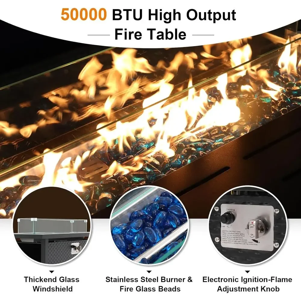 8-Piece Patio Furniture Set wi - đánh giá và giá Outdoor Furniture Fire Pit