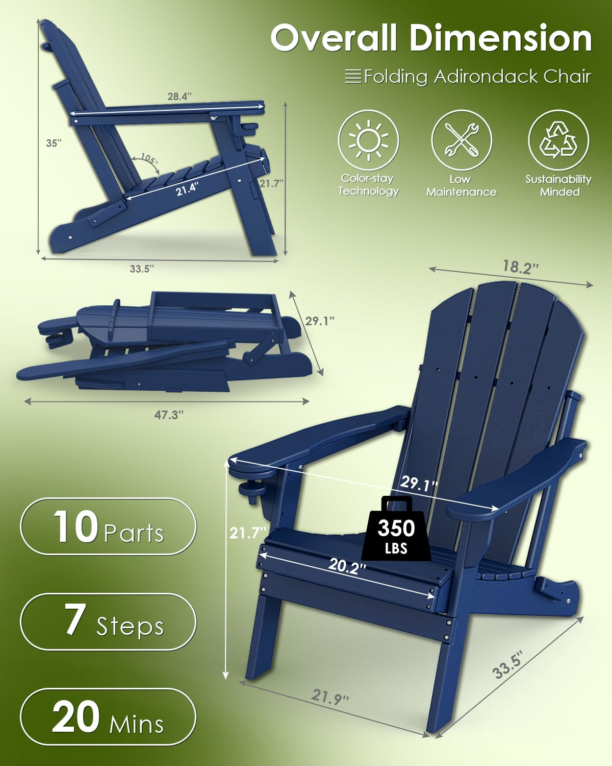 Chair Set 2, Folding All Weath - đánh giá và giá Outdoor Furniture Fire Pit
