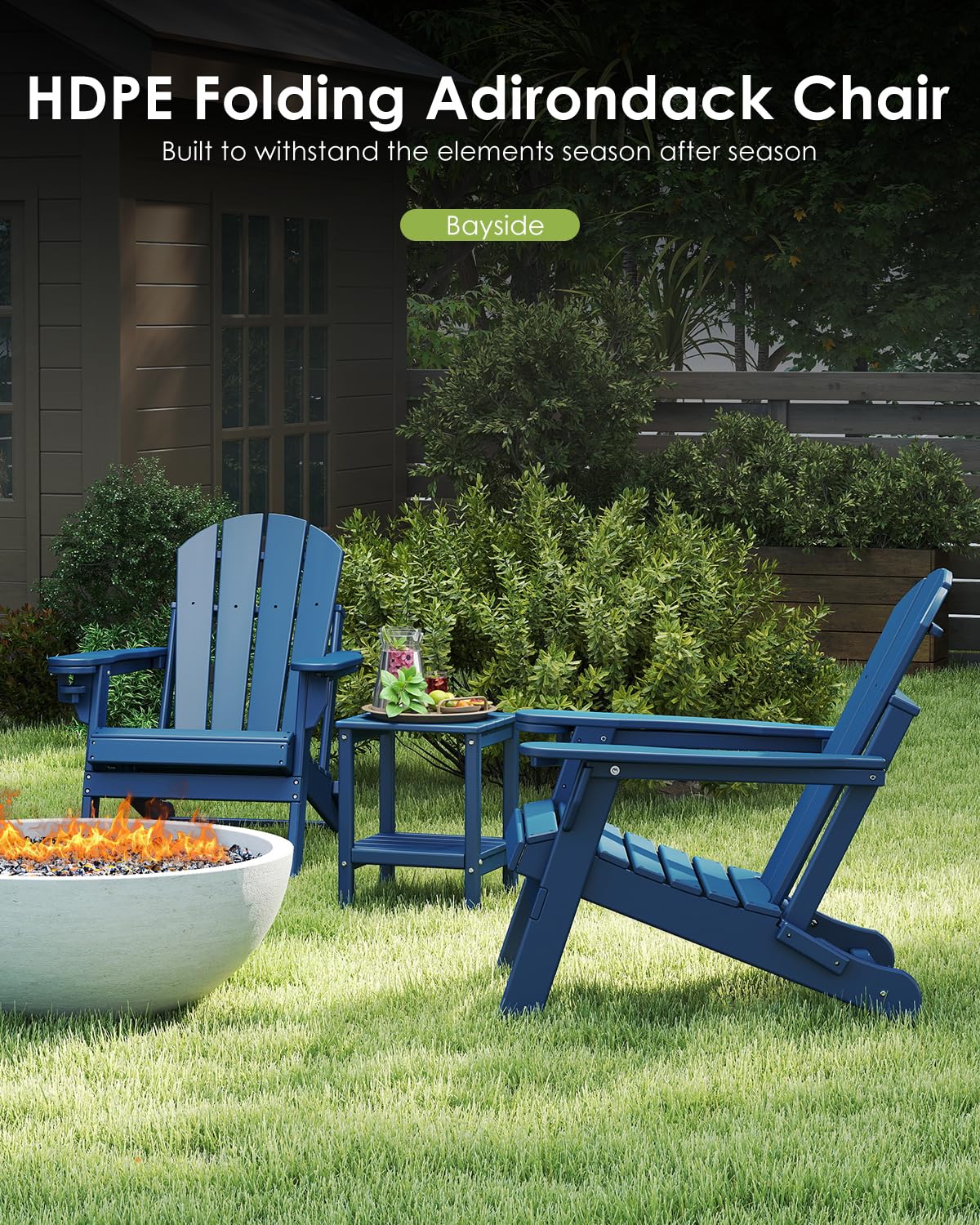 Chair Set 2, Folding All Weath - đánh giá và giá Outdoor Furniture Fire Pit