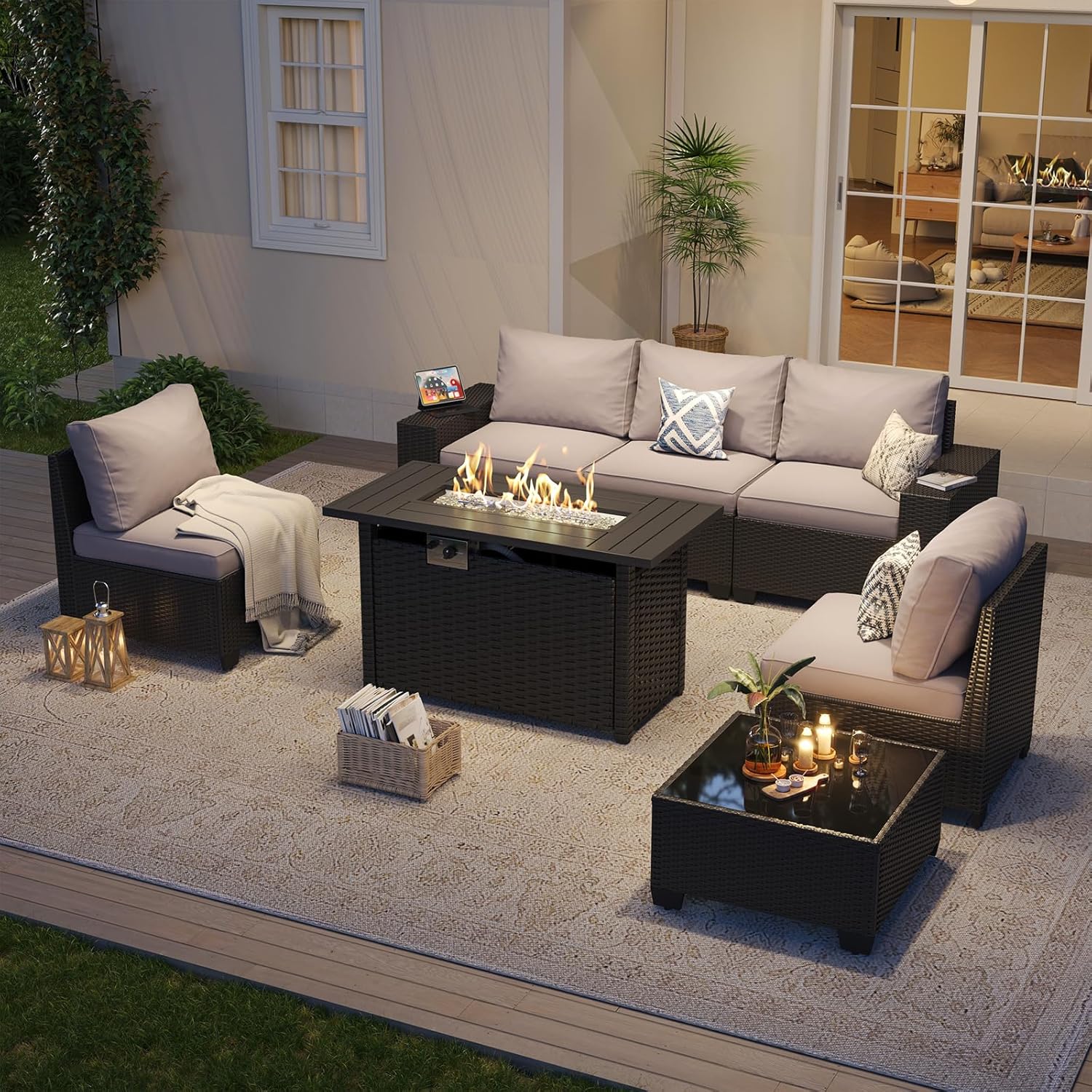Outdoor Patio Furniture Set wi - đánh giá và giá Outdoor Furniture Fire Pit
