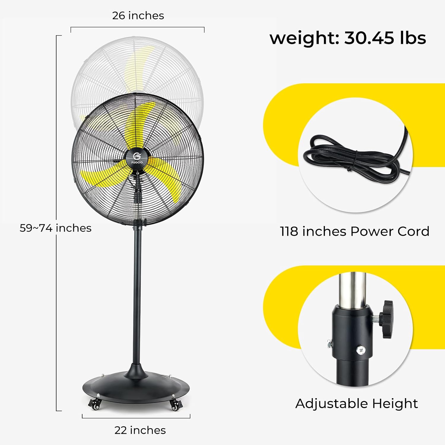 24'' Outdoor Oscillating Pedes - đánh giá và giá Outdoor Furniture Waterproof