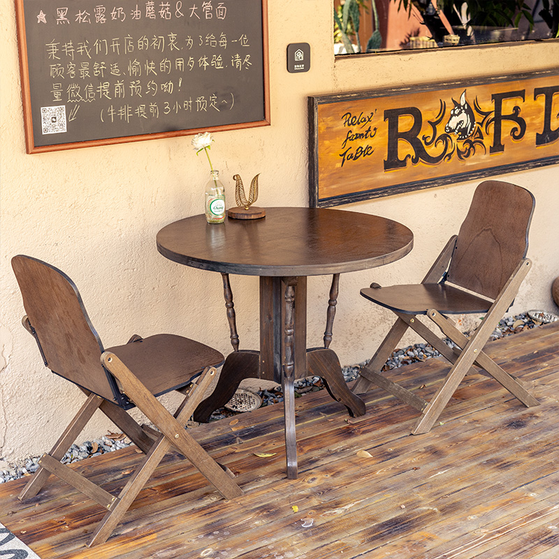 Retro Dining Table Round Table - đánh giá và giá Outdoor Furniture Shop