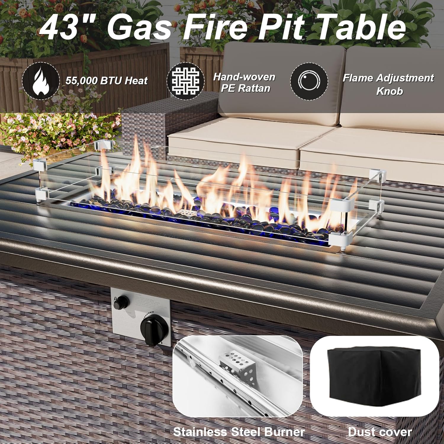 Patio Furniture Set with Fire  - đánh giá và giá Outdoor Furniture Fire Pit