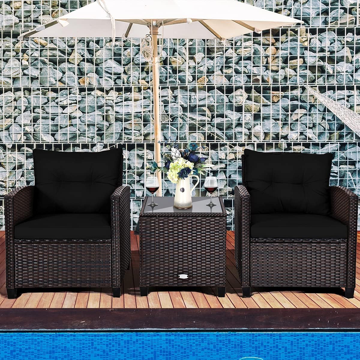 3 Pieces Patio Furniture Set,  - đánh giá và giá Outdoor Furniture Cushion